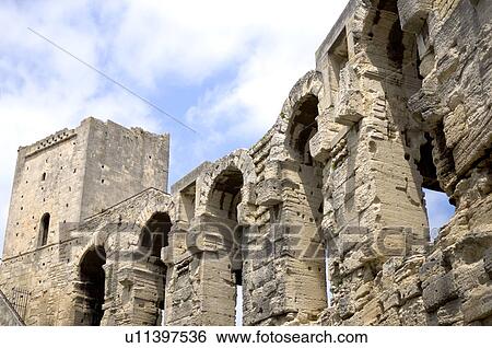 Antique Roman amphitheater's in Arles, Provence-Alpes-Cote d'Azur, France View Large Photo Image Stock Photograph - Antique Roman amphitheater's in Arles, Provence-Alpes-Cote d'Azur, France. Fotosearch