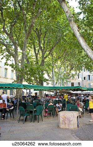 Stock Image - City View in Aix-en-Provence, Provence-Alpes-Cote d'Azur, France. Fotosearch