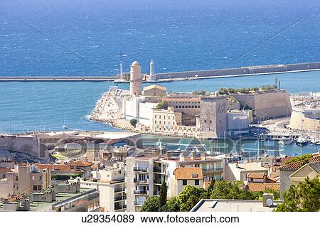Stock Photo - City View in Marseille, Provence-Alpes-Cote d'Azur, France. Fotosearch