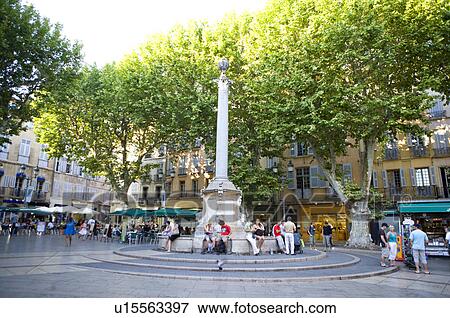 Fountain in Aix-en-Provence, Provence-Alpes-Cote d'Azur, France View Large Photo Image Stock Photo - Fountain in Aix-en-Provence, Provence-Alpes-Cote d'Azur, France. Fotosearch