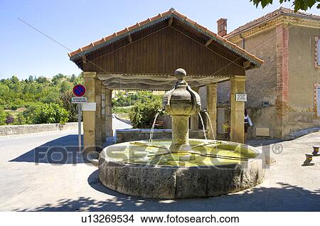 Fountain in Plateau De Valensole, Provence-Alpes-Cote d'Azur, France View Large Photo Image Picture - Fountain in Plateau De Valensole, Provence-Alpes-Cote d'Azur, France. Fotosearch