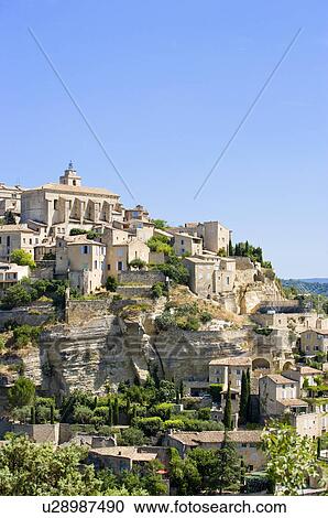 Stock Image - Gordes, Vaucluse, Provence, France. Fotosearch