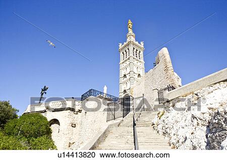 Notre Dame de la Garde in Marseille, Provence-Alpes-Cote d'Azur, France View Large Photo Image Stock Image - Notre Dame de la Garde in Marseille, Provence-Alpes-Cote d'Azur, France. Fotosearch