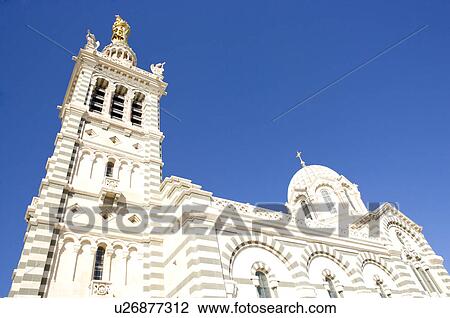 Stock Image - Notre Dame de la Garde in Marseille, Provence-Alpes-Cote d'Azur, France. Fotosearch