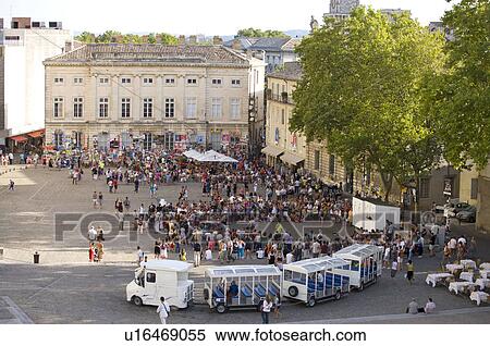 Plaza in Avignon, Provence-Alpes-Cote d'Azur, France View Large Photo Image Stock Photography - Plaza in Avignon, Provence-Alpes-Cote d'Azur, France. Fotosearch