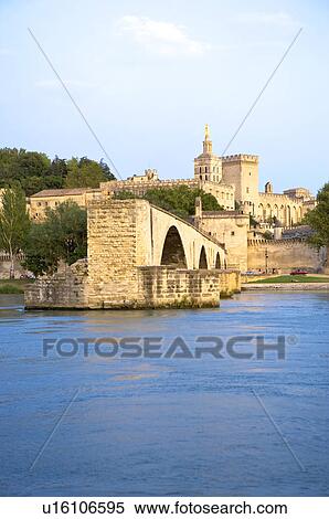 Pont Saint-Benezet, Palais des Papes in Avignon, Provence-Alpes-Cote d'Azur, France View Large Photo Image Stock Photography - Pont Saint-Benezet, Palais des Papes in Avignon, Provence-Alpes-Cote d'Azur, France. Fotosearch