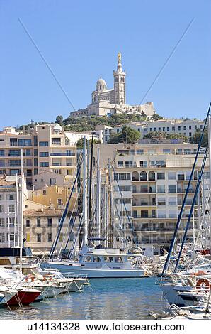 Stock Photo - Vieux Port in Marseille, Provence-Alpes-Cote d'Azur, France. Fotosearch