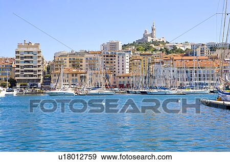 Stock Photo - Vieux Port in Marseille, Provence-Alpes-Cote d'Azur, France. Fotosearch