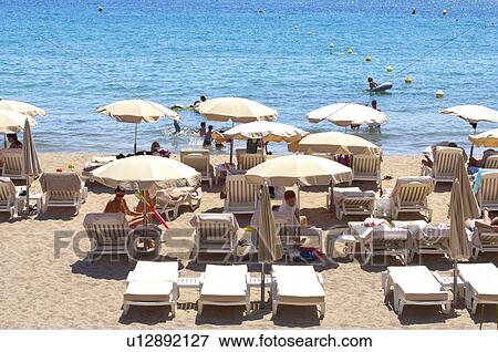 Beach, Cannes, Provence-Alpes-Cote d'Azur, France, Europe View Large Photo Image Stock Photo - Beach, Cannes, Provence-Alpes-Cote d'Azur, France, Europe. Fotosearch