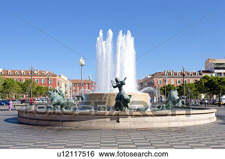 Fountain, Nice, Provence-Alpes-Cote d'Azur, France, Europe View Large Photo Image Stock Photograph - Fountain, Nice, Provence-Alpes-Cote d'Azur, France, Europe. Fotosearch