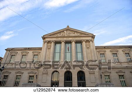 Picture - Palais De Justice, Nice, Provence-Alpes-Cote d'Azur, France, Europe. Fotosearch