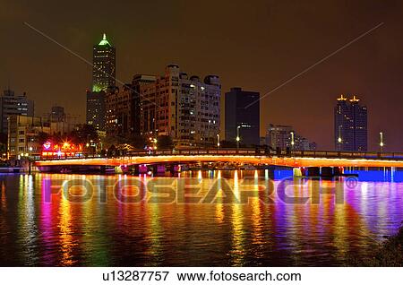 Taiwan, Kaohsiung, Love River View Large Photo Image Stock Photo - Taiwan, Kaohsiung, Love River. Fotosearch