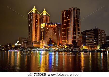Taiwan, Kaohsiung, Love River View Large Photo Image Stock Photograph - Taiwan, Kaohsiung, Love River. Fotosearch