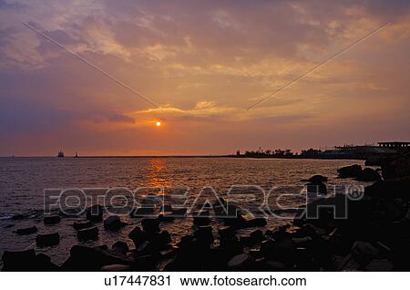 Taiwan, Kaohsiung, Sizihwan Bay View Large Photo Image Stock Image - Taiwan, Kaohsiung, Sizihwan Bay. Fotosearch