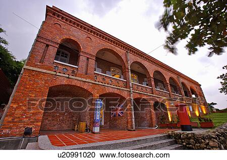 Stock Image - Taiwan, Kaohsiung, The British Consulate at Takao. Fotosearch