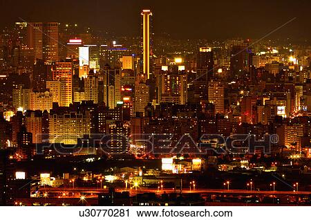 City view at night, Taichung, Taiwan View Large Photo Image Stock Image - City view at night, Taichung, Taiwan. Fotosearch