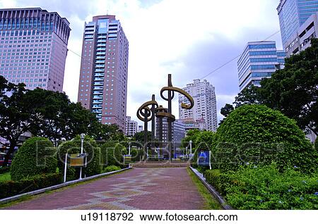 Stock Image - Taiwan, Taichung, Jingguo Boulevard. Fotosearch