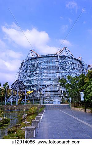 Stock Photograph - Taiwan, Taichung, National Museum of Natural Science, Botanical Garden, Tropical Rainforest Greenhouse. Fotosearch