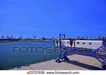 Stock Photo - Taiwan, Taichung, Taichung Harbor. Fotosearch