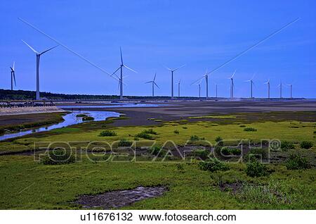 Stock Image - Taiwan, Taichung, Cingshui, Kaomei Wetland. Fotosearch