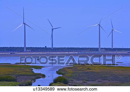 Taiwan, Taichung, Cingshui, Kaomei Wetland View Large Photo Image Stock Photo - Taiwan, Taichung, Cingshui, Kaomei Wetland. Fotosearch
