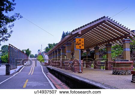 Taiwan, Taichung, Dongfong Bikeway, Meizih Station View Large Photo Image Stock Photo - Taiwan, Taichung, Dongfong Bikeway, Meizih Station. Fotosearch