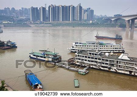 China, Chongqing, Chaotianmen Pier View Large Photo Image Stock Photo - China, Chongqing, Chaotianmen Pier. Fotosearch