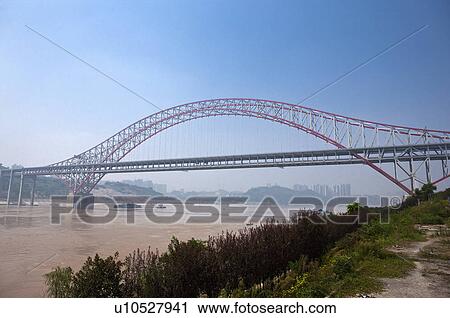 China, Chongqing, Chaotianmen Yangtze River Bridge View Large Photo Image Stock Image - China, Chongqing, Chaotianmen Yangtze River Bridge. Fotosearch