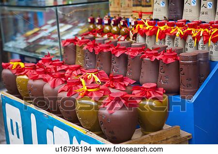 Picture - China, Chongqing, Ciqikou Town, Palestinians Miscellaneous Wine. Fotosearch