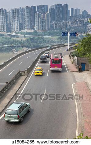 China, Chongqing, Elevated Walkway View Large Photo Image Stock Photography - China, Chongqing, Elevated Walkway. Fotosearch