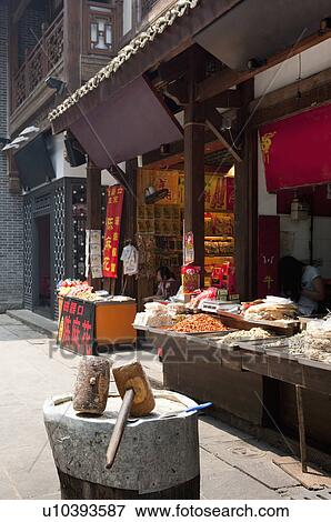 China, Chongqing, Hongyadong, Foreigners Street View Large Photo Image Stock Photo - China, Chongqing, Hongyadong, Foreigners Street. Fotosearch