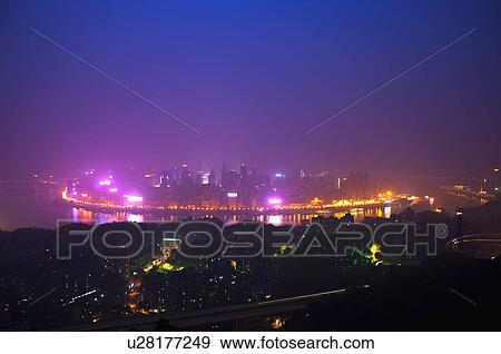 Stock Photo - China, Chongqing, Nanshan Solitary Tree Viewing Plat. Fotosearch