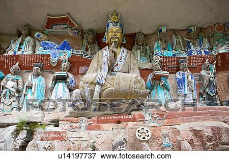 Image of the Ten Great Vidyarajas, The Dazu Rock Carvings, Chongqing, China View Large Photo Image Stock Photo - Image of the Ten Great Vidyarajas, The Dazu Rock Carvings, Chongqing, China. Fotosearch