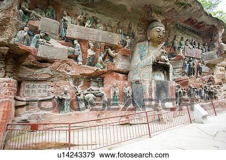 Stone Carving, A Story from the Scripture on Nahopaya Buddha’s Requital of Kindness, The Dazu Rock Carvings, Chongqing, China View Large Photo Image Stock Photo - Stone Carving, A Story from the Scripture on Nahopaya Buddha’s Requital of Kindness, The Dazu Rock Carvings, Chongqing, China. Fotosearch