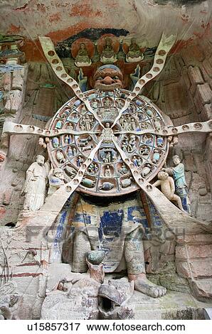 Stone Carving of Transmigration in Six Ways, The Dazu Rock Carvings, Chongqing, China View Large Photo Image Stock Photo - Stone Carving of Transmigration in Six Ways, The Dazu Rock Carvings, Chongqing, China. Fotosearch