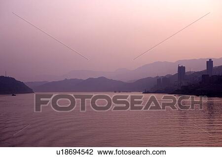 Stock Image - China, Yangtze River, Three Gorges. Fotosearch
