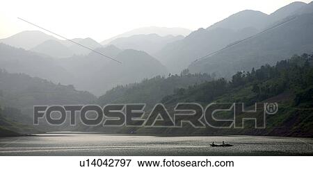 Stock Photo - China, Yangtze River, Three Gorges, Shennong Stream. Fotosearch