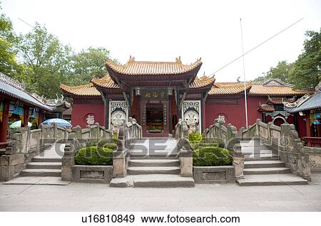 Stock Photo - China, Yangtze River, Three Gorges, Fengdu, Ghost City, The Naihe bridge. Fotosearch