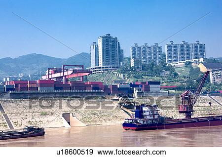 Stock Photo - China, Yangtze River, Three Gorges. Fotosearch