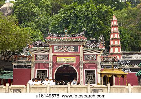 Stock Photo - China, Macou, A-Ma Temple, UNESCO, World Cultural Heritage. Fotosearch
