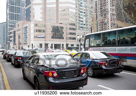 Stock Image - China, Macou, City Street. Fotosearch