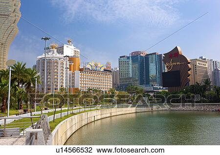 Stock Image - China, Macou, City Street. Fotosearch