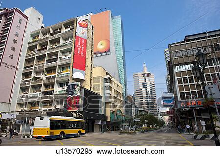 China, Macou, City Street View Large Photo Image Stock Photography - China, Macou, City Street. Fotosearch