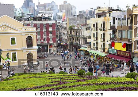 China, Macou, Company Of Jesus Square, UNESCO, World Cultural Heritage View Large Photo Image Stock Image - China, Macou, Company Of Jesus Square, UNESCO, World Cultural Heritage. Fotosearch