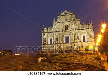 China, Macou, Ruins of Saint Paul's, UNESCO, World Cultural Heritage View Large Photo Image Stock Photo - China, Macou, Ruins of Saint Paul's, UNESCO, World Cultural Heritage. Fotosearch