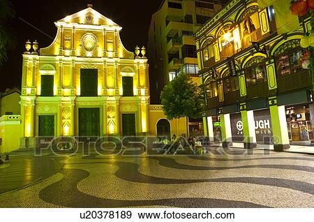 China, Macou, Saint Dominic's Church, Saint Dominic's Square, UNESCO, World Cultural Heritage View Large Photo Image Stock Photo - China, Macou, Saint Dominic's Church, Saint Dominic's Square, UNESCO, World Cultural Heritage. Fotosearch