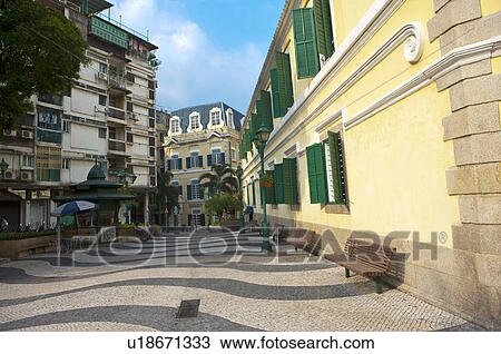 China, Macou, Saint Dominic's Square, UNESCO, World Cultural Heritage View Large Photo Image Stock Image - China, Macou, Saint Dominic's Square, UNESCO, World Cultural Heritage. Fotosearch