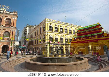 China, Macou, Senado Square, UNESCO, World Cultural Heritage View Large Photo Image Stock Image - China, Macou, Senado Square, UNESCO, World Cultural Heritage. Fotosearch