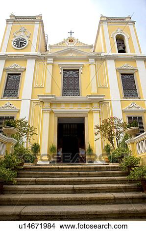 China, Macou, St. Lawrence's Church, UNESCO, World Cultural Heritage View Large Photo Image Picture - China, Macou, St. Lawrence's Church, UNESCO, World Cultural Heritage. Fotosearch