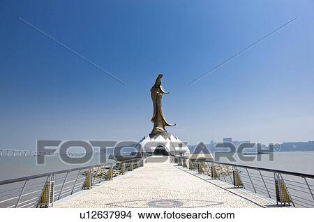 China, Macou, Statue of Guanyin View Large Photo Image Picture - China, Macou, Statue of Guanyin. Fotosearch